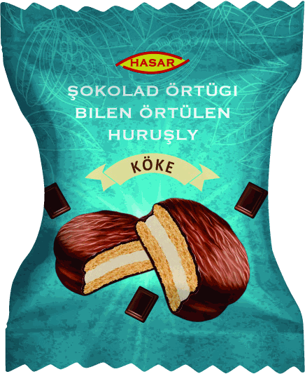 Çikolata kaplı şekerli bisküvi