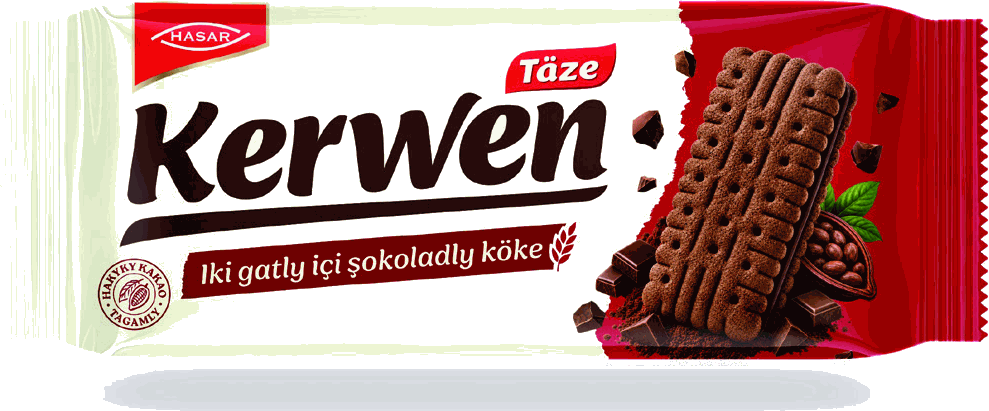 Kakaolu çift katlı bisküvi