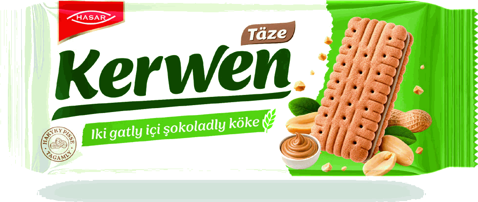Yer fıstıklı çift katlı bisküvi