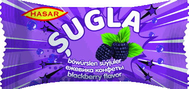 Böğürtlen aromalı gazlı karamel