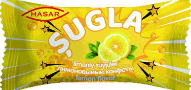 Misket limonu aromalı gazlı karamel